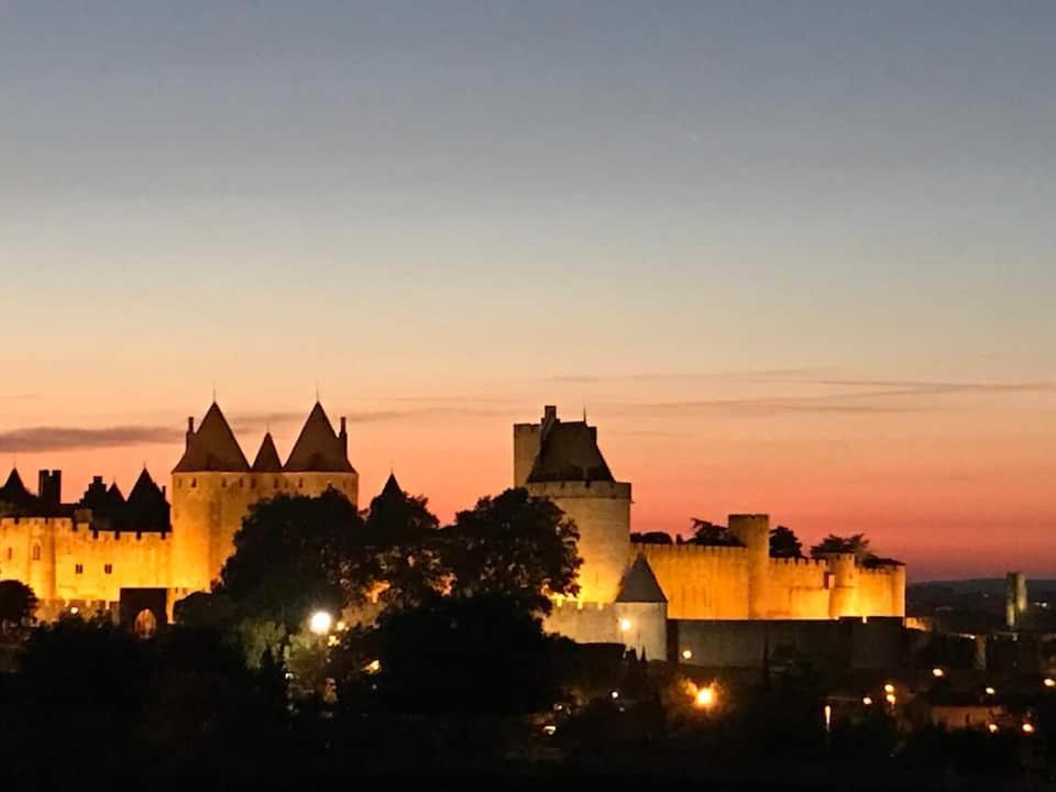 Chambre Avec Vue Panoramique Sur La Cite Medievale Carcassonne Exterior foto